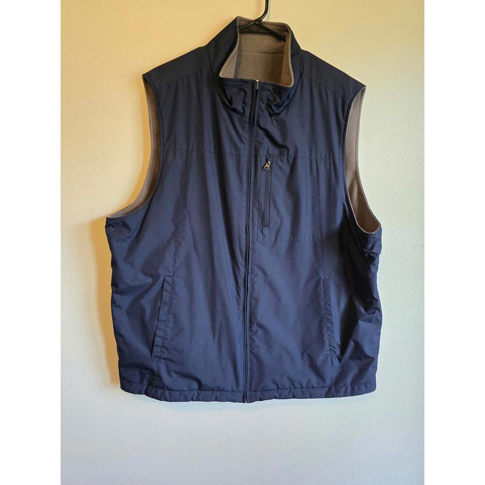 Izod Navy Blue to Grey Reversable Mens Golf Vest (XL)